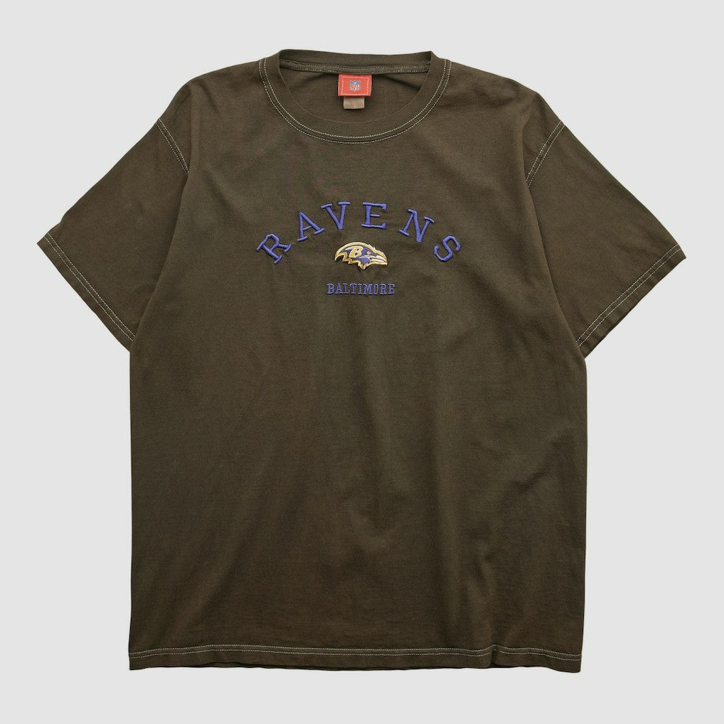 Baltimore Ravens NFL 2000s T-shirt Brown Vintage - Fanatics