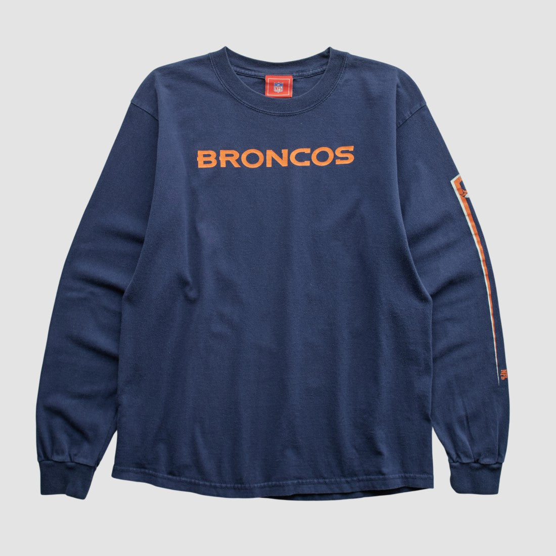 Denver Broncos NFL 2000s Long Sleeve T-shirt Navy Vintage - Fanatics