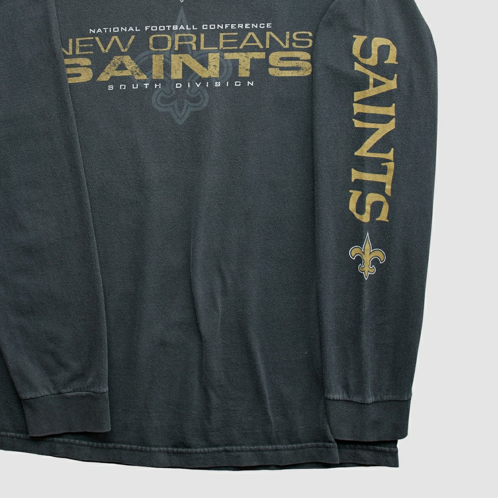 New Orleans Saints NFL 2010s Long Sleeve T-shirt Black Vintage - Fanatics