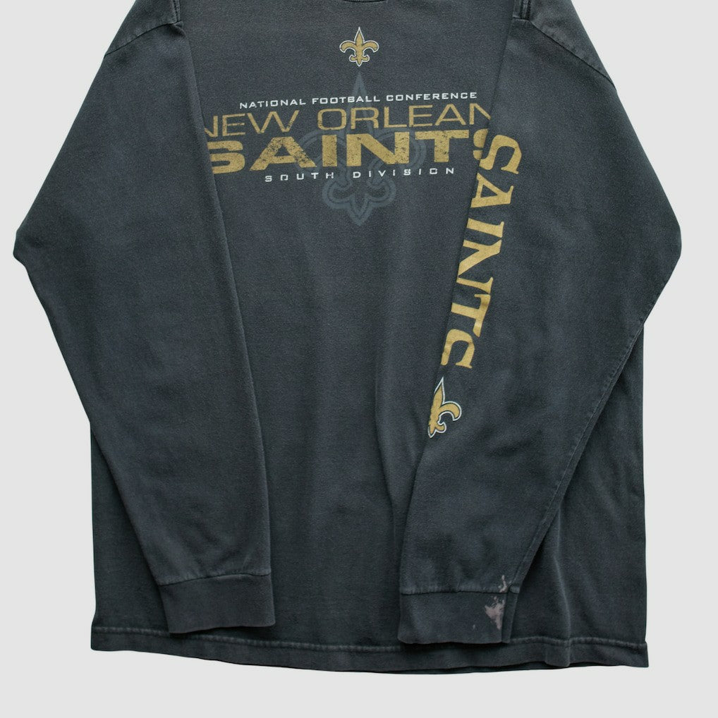 New Orleans Saints NFL 2010s Long Sleeve T-shirt Black Vintage - Fanatics