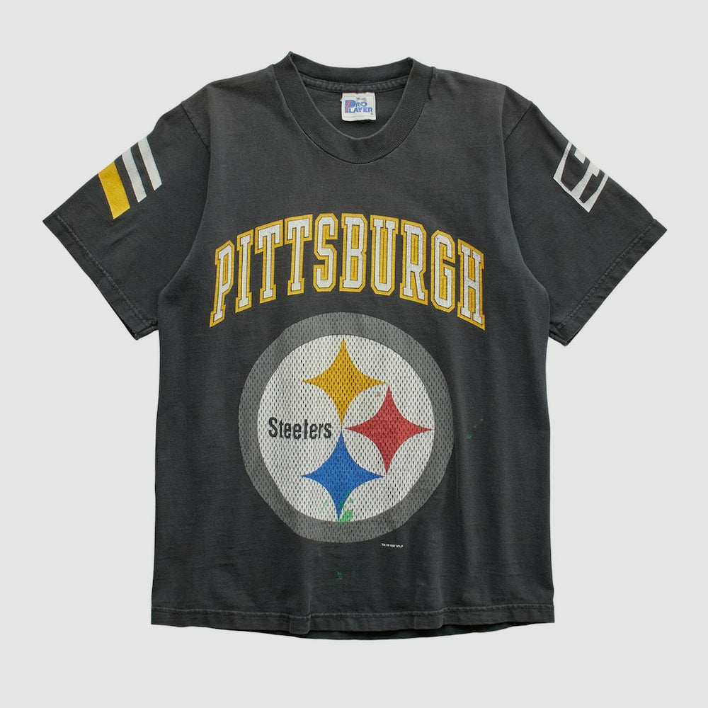 Pittsburgh Steelers Pro Player 90s T-shirt Black Vintage - Fanatics