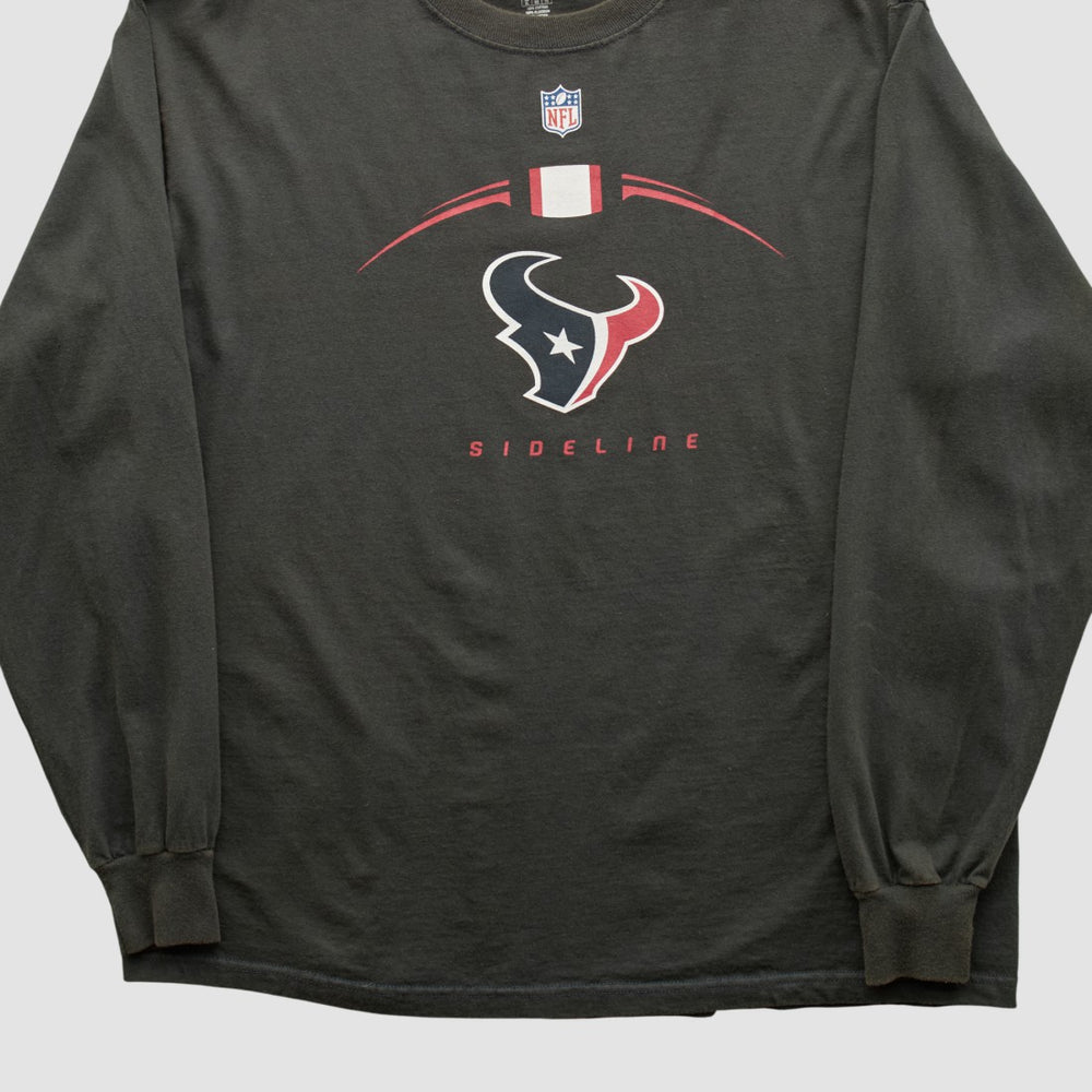 Houston Texans Reebok 2000s Long Sleeve T-shirt Black Vintage - Fanatics