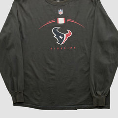 Houston Texans Reebok 2000s Long Sleeve T-shirt Black Vintage - Fanatics
