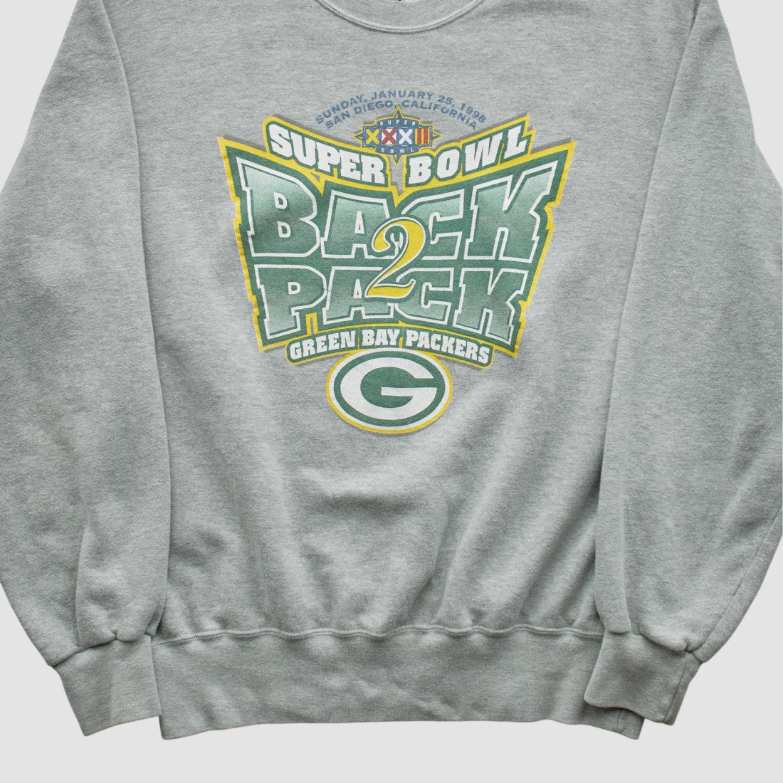 Green Bay Packers Champion 1998 Pullover Sweatshirt Heather Gray Vintage - Fanatics