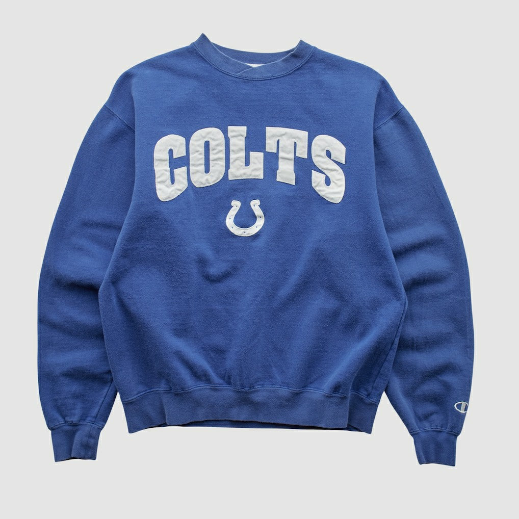 Indianapolis Colts Champion 2000s Pullover Sweatshirt Blue Vintage - Fanatics