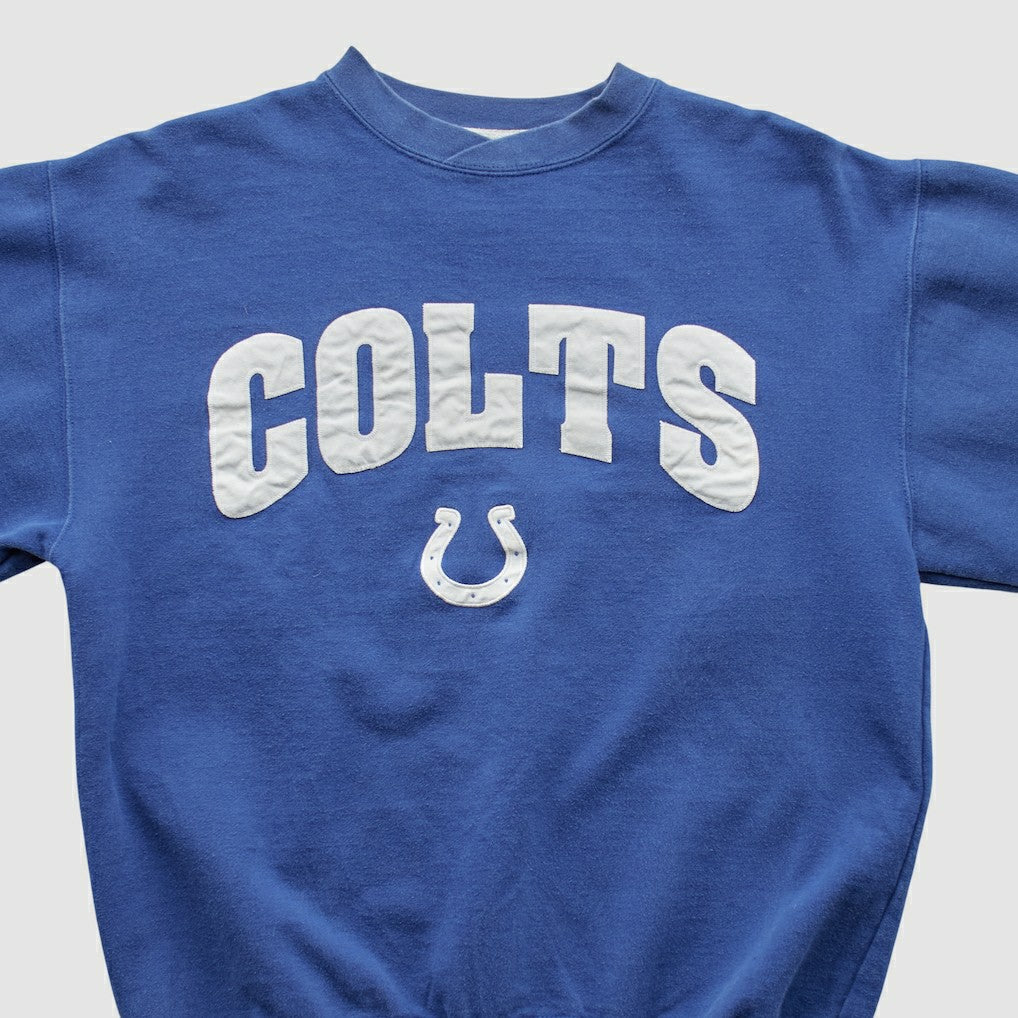 Indianapolis Colts Champion 2000s Pullover Sweatshirt Blue Vintage - Fanatics