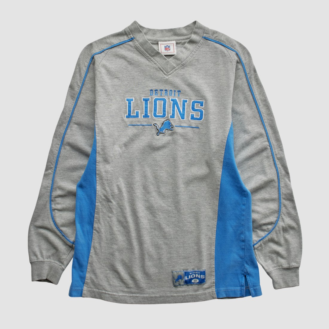 Detroit Lions NFL 2000s Long Sleeve T-shirt Heather Gray Vintage - Fanatics