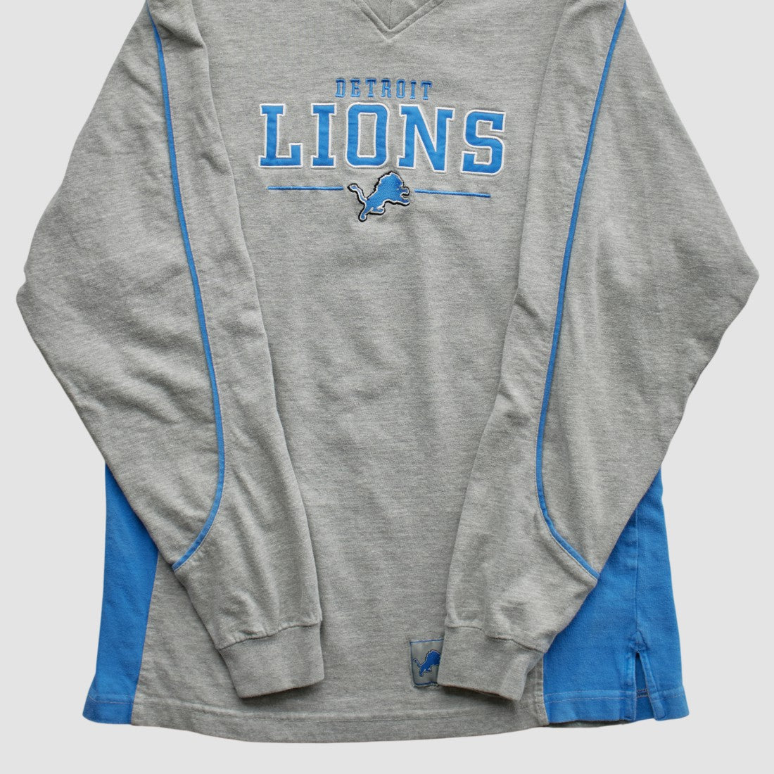 Detroit Lions NFL 2000s Long Sleeve T-shirt Heather Gray Vintage - Fanatics