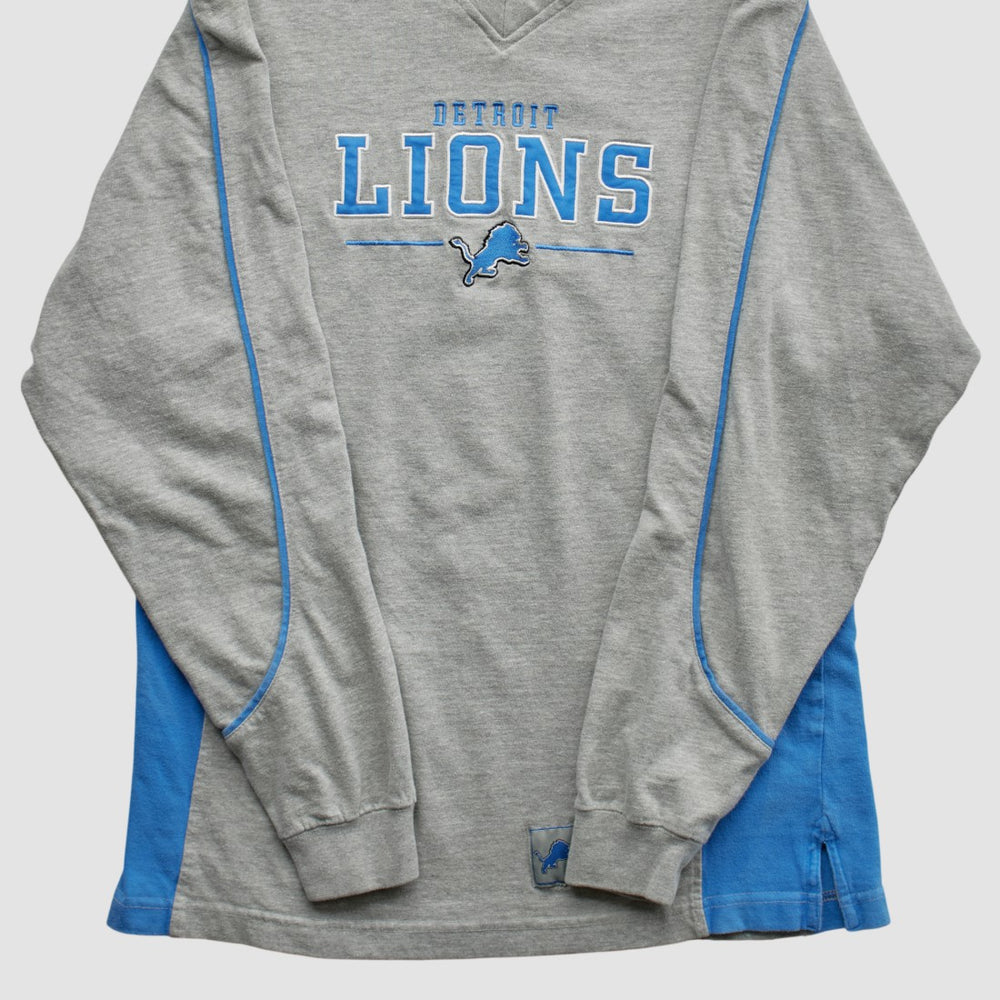 Detroit Lions NFL 2000s Long Sleeve T-shirt Heather Gray Vintage - Fanatics