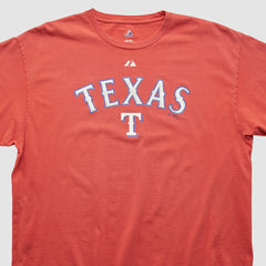 Texas Rangers Majestic 2000s T-shirt Clearance