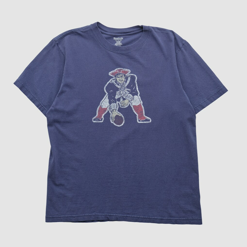 New England Patriots Reebok 2000s T-shirt Navy Vintage - Fanatics