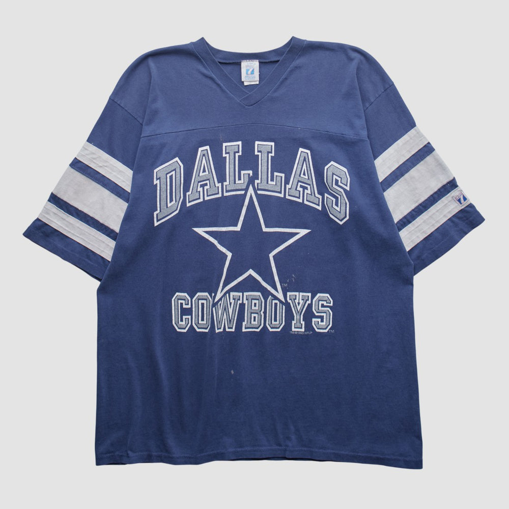 Dallas Cowboys Logo 7 90s T-shirt Navy Vintage - Fanatics