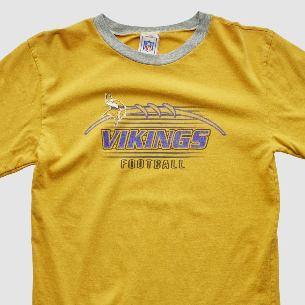 Minnesota Vikings NFL 2000s Long Sleeve T-shirt Yellow Yth L Real Vintage - Fanatics