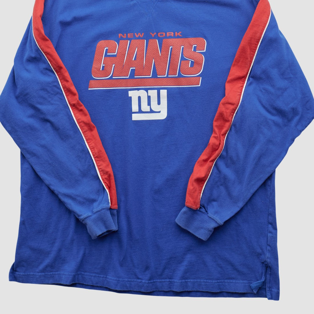 New York Giants NFL 2000s Long Sleeve T-shirt Blue Vintage - Fanatics