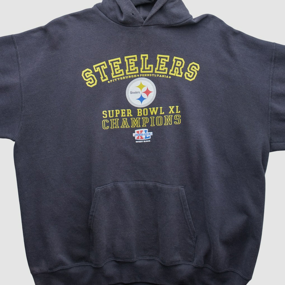 Pittsburgh Steelers 2006 Hooded Pullover Sweatshirt Black Vintage - Fanatics