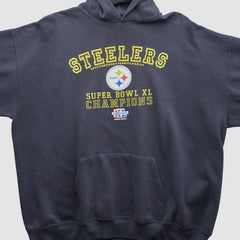 Pittsburgh Steelers 2006 Hooded Pullover Sweatshirt Black Vintage - Fanatics