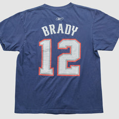 New England Patriots Reebok 2000s T-shirt Blue Vintage - Fanatics