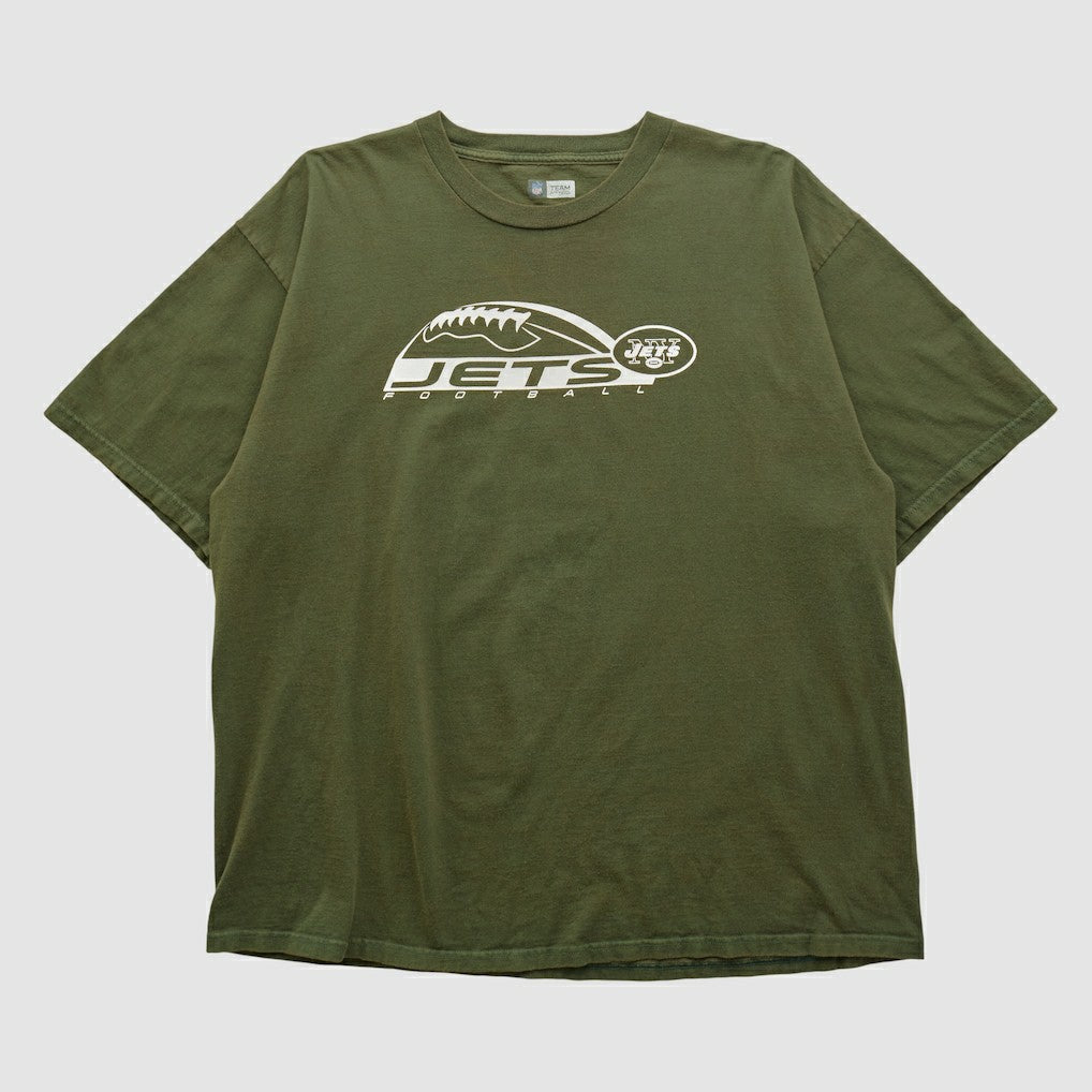 New York Jets NFL 2000s T-shirt Olive Vintage - Fanatics