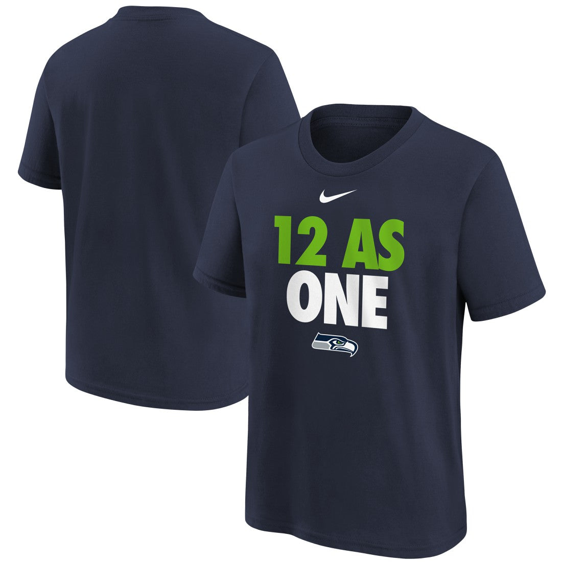 Seattle Seahawks Youth 12 As One T-Shirt College Navy - Nike