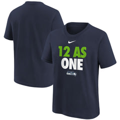 Seattle Seahawks Youth 12 As One T-Shirt College Navy - Nike