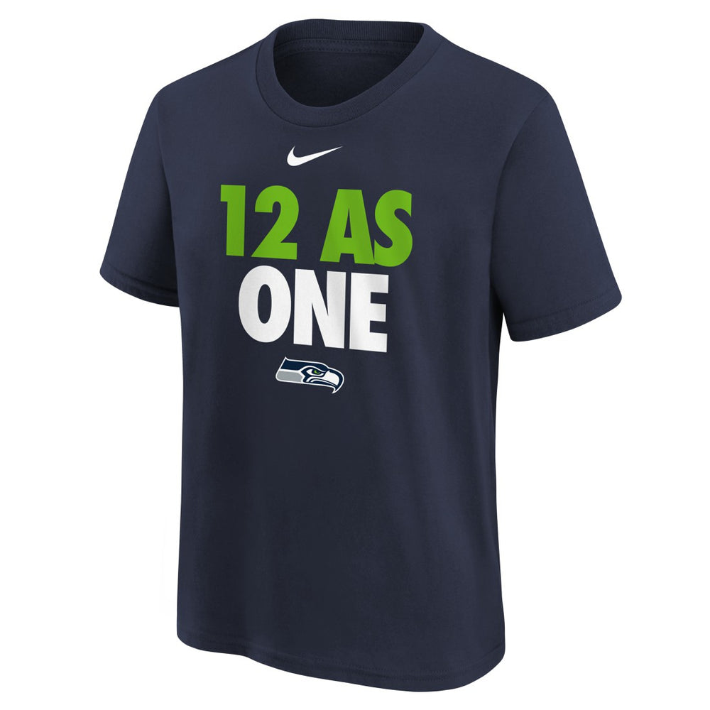 Seattle Seahawks Youth 12 As One T-Shirt College Navy - Nike