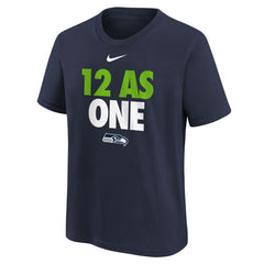 Seattle Seahawks Youth 12 As One T-Shirt College Navy - Nike