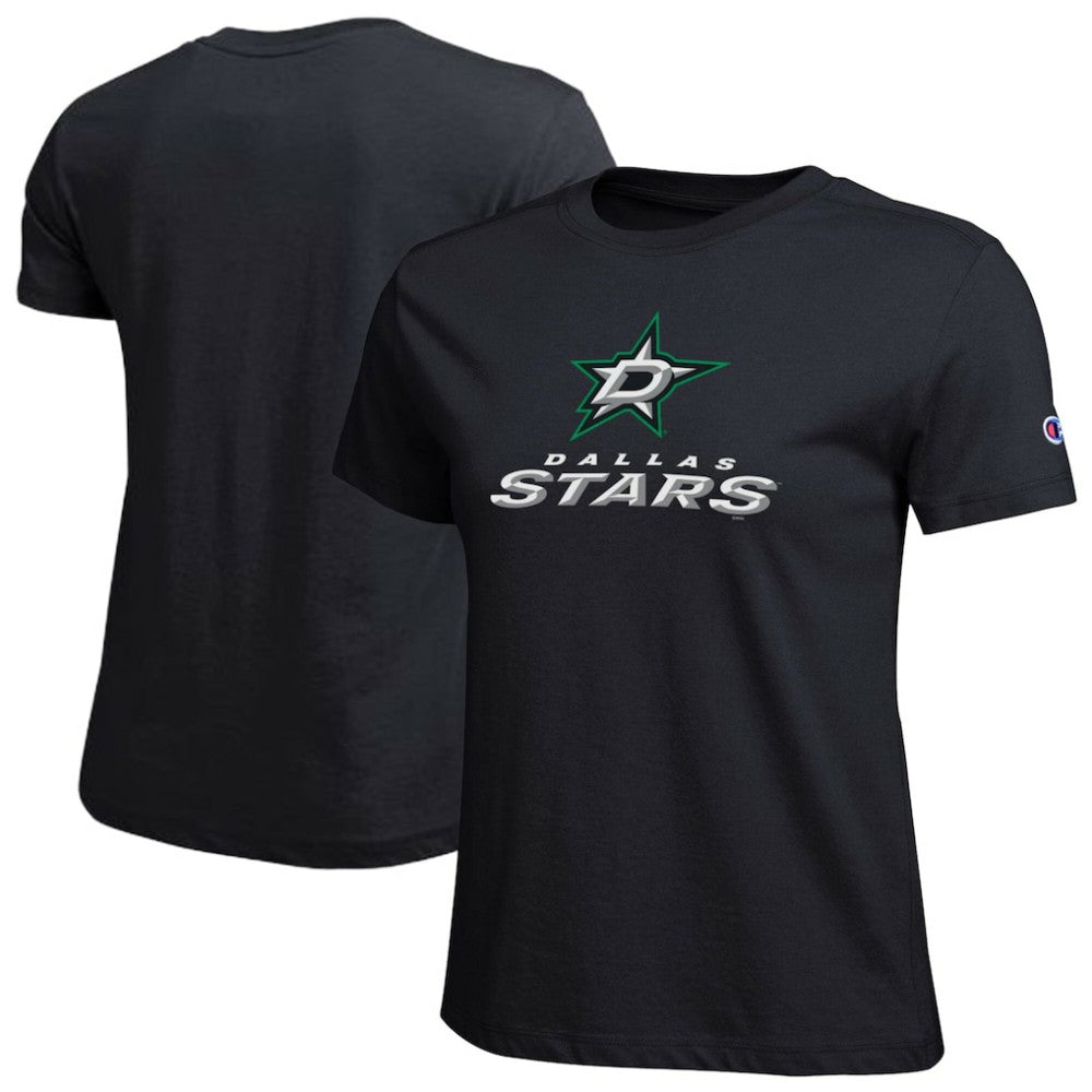 Dallas Stars - Champion Women's Wordmark Lockup T-Shirt Black