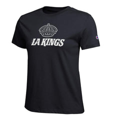 Los Angeles Kings - Champion Women's Wordmark Lockup T-Shirt Black