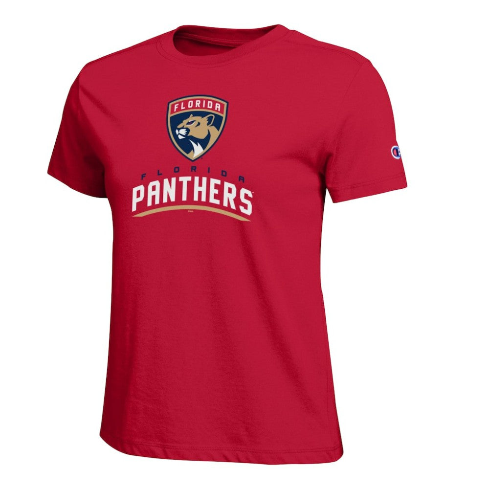 Florida Panthers - Champion Women's Wordmark Lockup T-Shirt Red