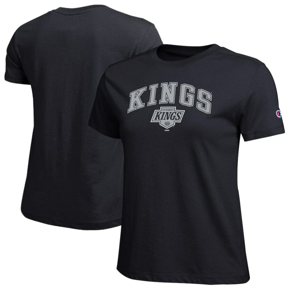 Los Angeles Kings - Champion Women's Arch Mascot Logo T-Shirt Black