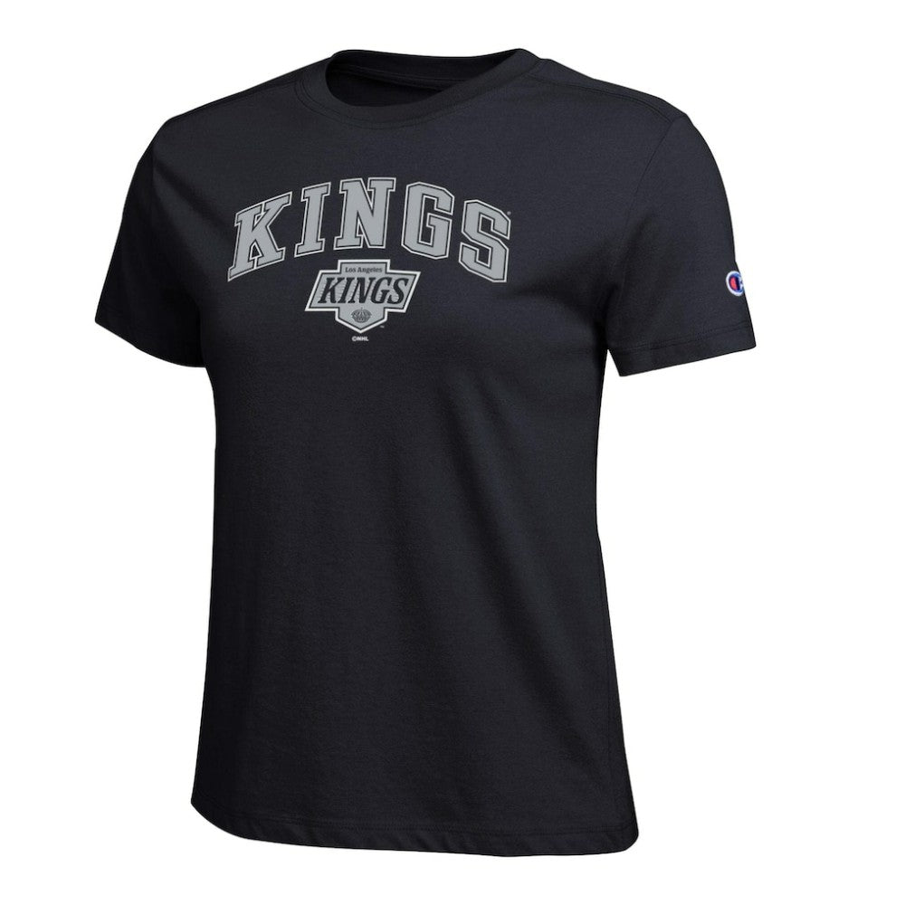 Los Angeles Kings - Champion Women's Arch Mascot Logo T-Shirt Black