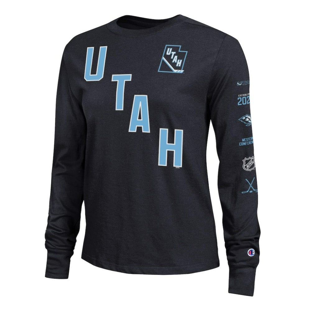 Utah Mammoth - Champion Women's 2-Hit Long Sleeve T-Shirt Black