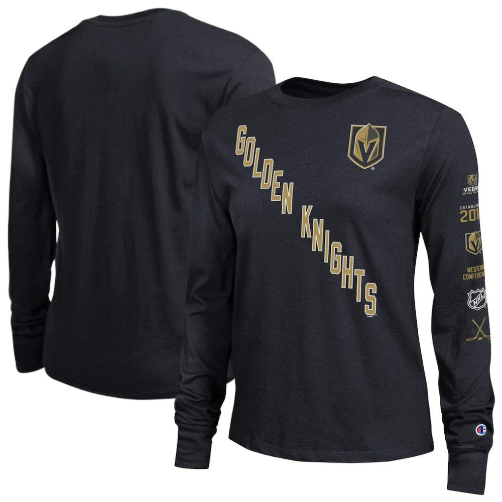 Vegas Golden Knights Champion Women's 2-Hit Long Sleeve T-Shirt Black