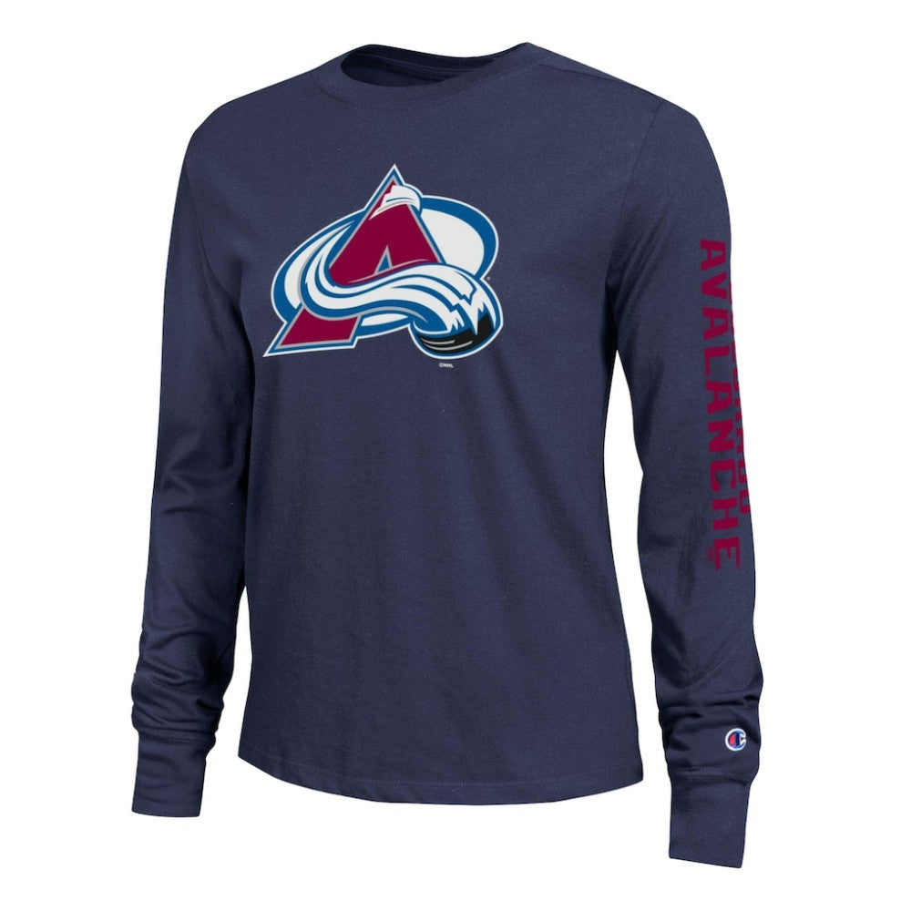 Colorado Avalanche - Champion Women's 2-Hit Long Sleeve T-Shirt Blue