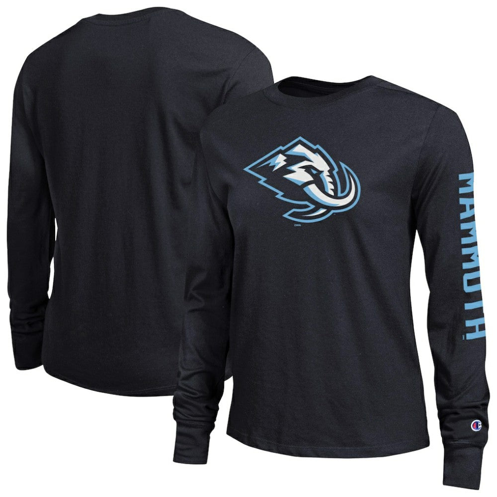 Utah Mammoth - Champion Women's 2-Hit Long Sleeve T-Shirt Black