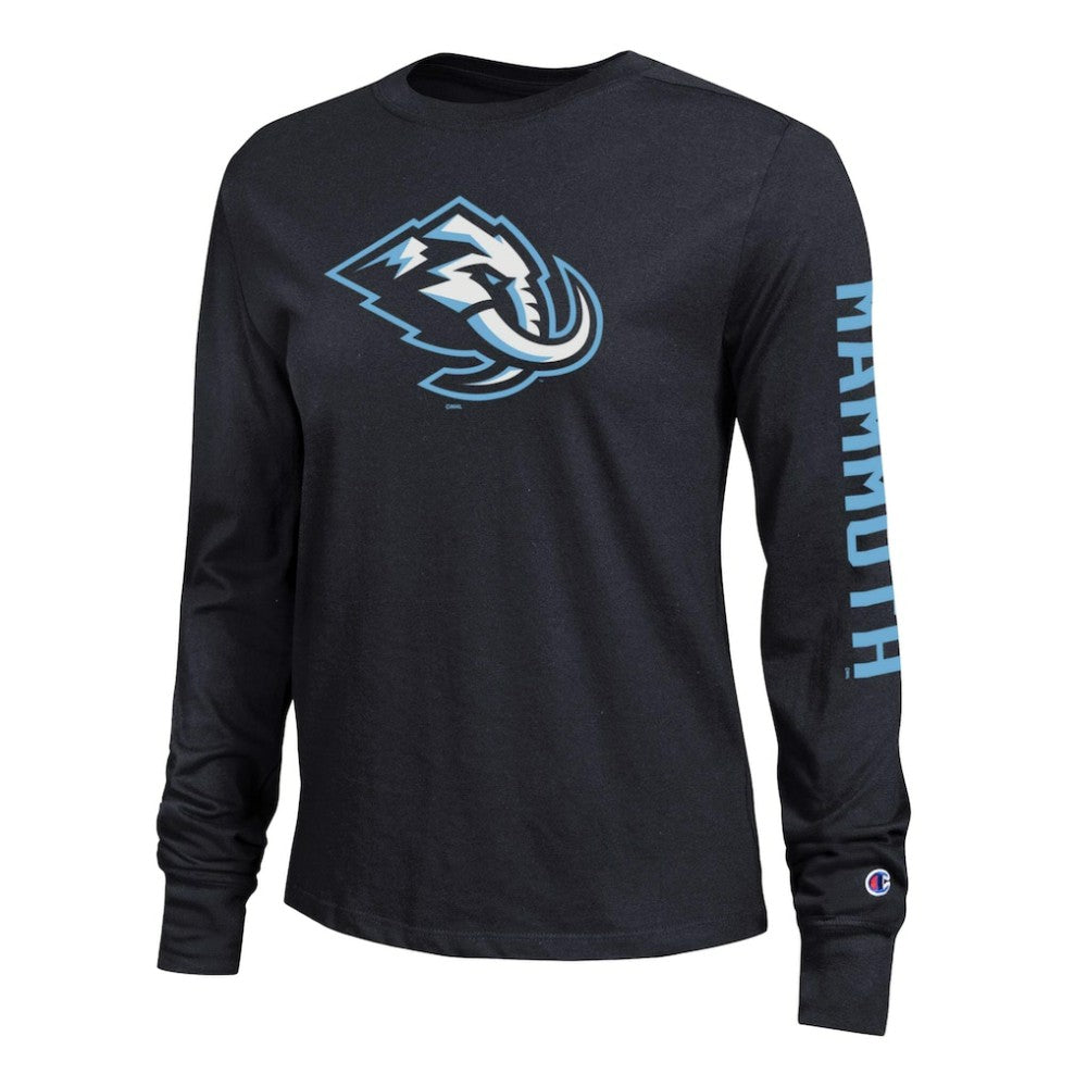 Utah Mammoth - Champion Women's 2-Hit Long Sleeve T-Shirt Black