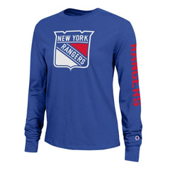 New York Rangers Champion Women's 2-Hit Long Sleeve T-Shirt Royal