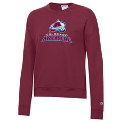 Colorado Avalanche - Champion Women's Wordmark Lockup Powerblend Sweatshirt Burgundy