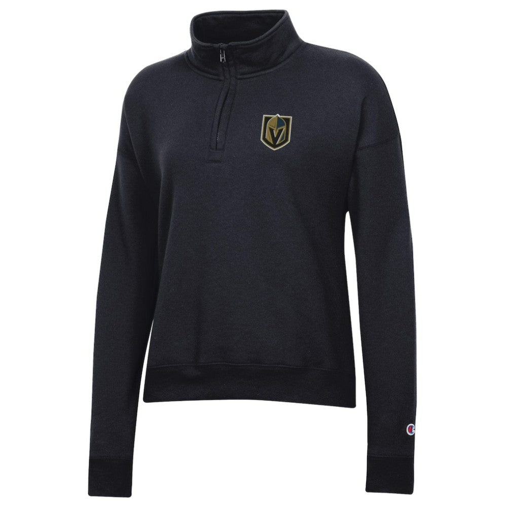Vegas Golden Knights Champion Women's Powerblend Quarter-Zip Sweatshirt Black