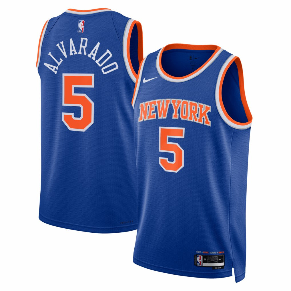 Nike - José Alvarado New York Knicks Unisex Swingman Jersey - Icon Edition - Blue