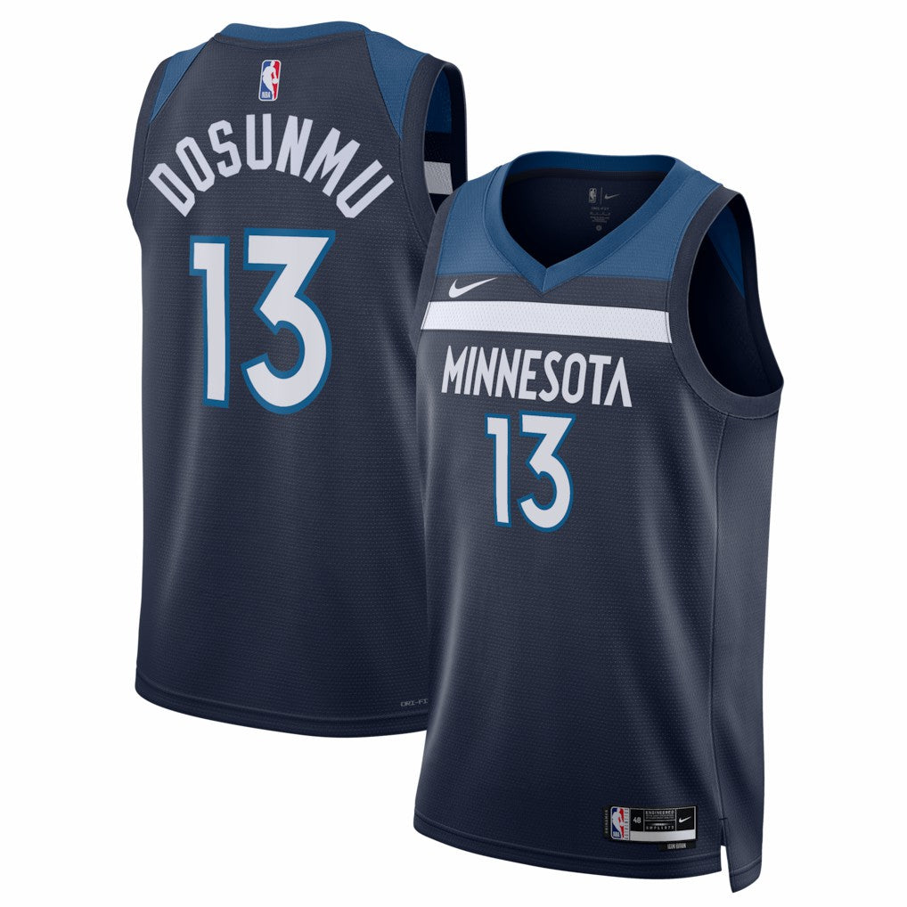 Nike - Ayo Dosunmu Minnesota Timberwolves Unisex Swingman Jersey - Icon Edition - Navy