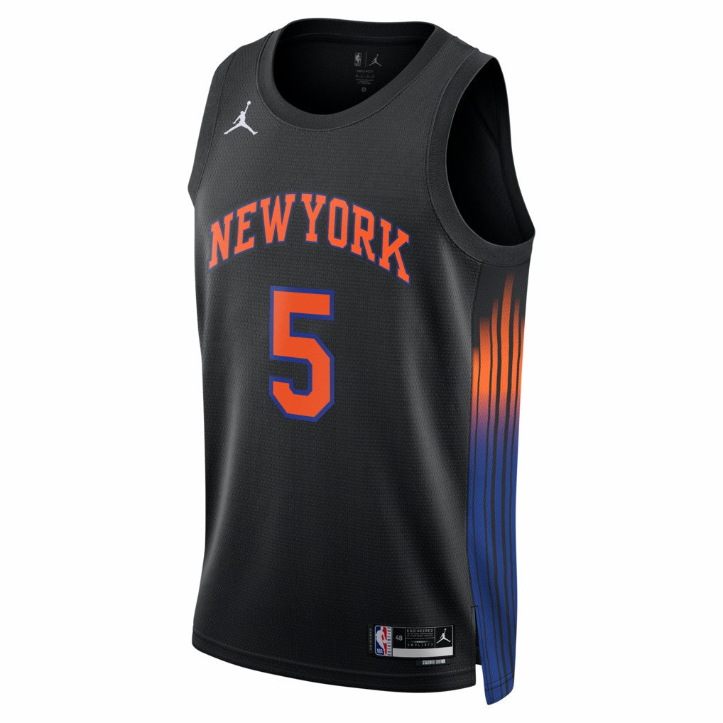 NBA - José Alvarado New York Knicks Jordan Brand Unisex Swingman Jersey - Statement Edition - Black