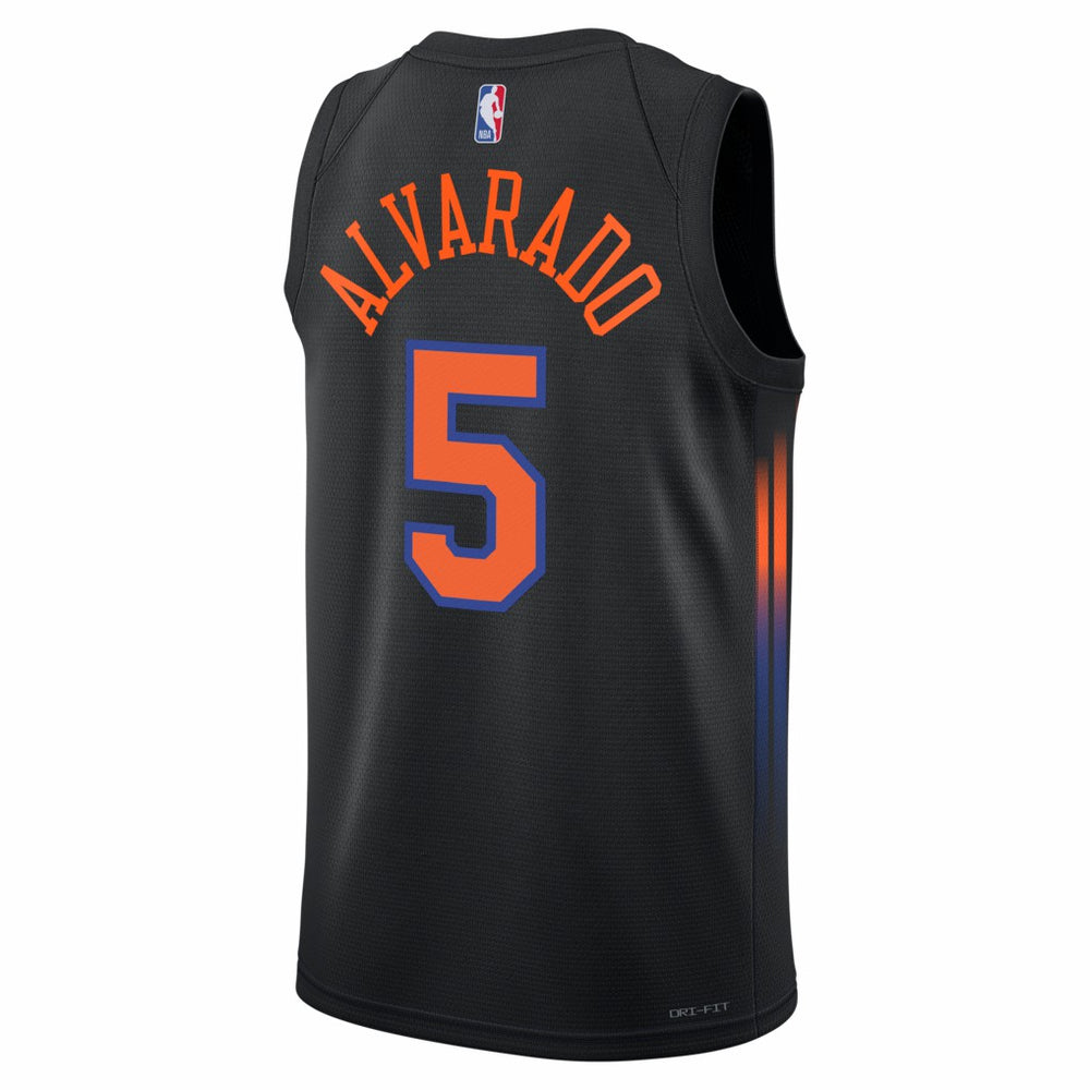 NBA - José Alvarado New York Knicks Jordan Brand Unisex Swingman Jersey - Statement Edition - Black