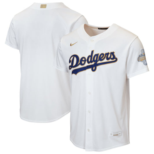 Los Angeles Dodgers Nike Youth 2026 Gold Collection Home Replica Jersey - White | MLB Jerseys