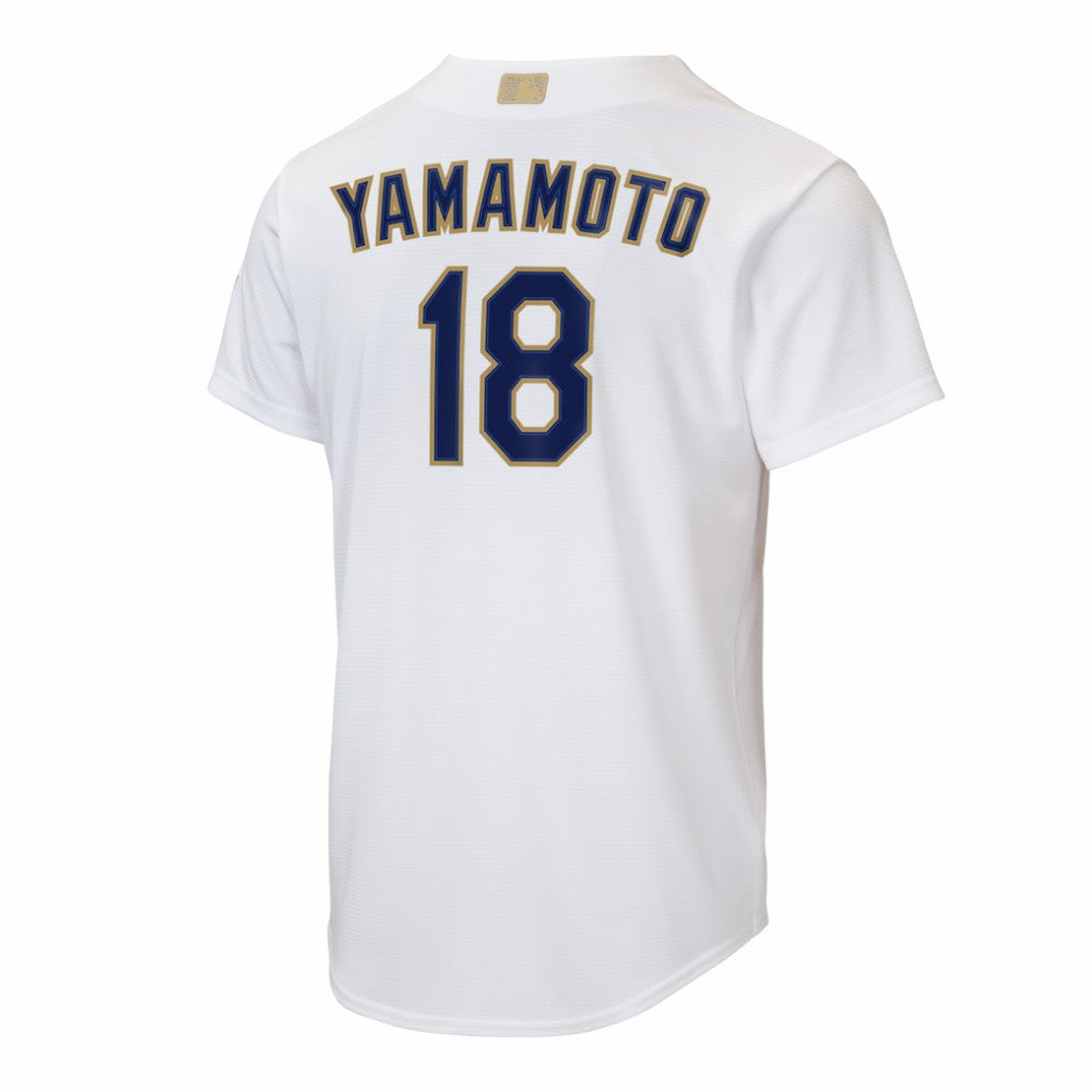 Yoshinobu Yamamoto Los Angeles Dodgers Nike Youth 2026 Gold Collection Home Replica Jersey Lifestyle