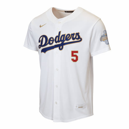 Freddie Freeman Los Angeles Dodgers Nike Youth 2026 Gold Collection Home Replica Jersey - White | MLB Jerseys