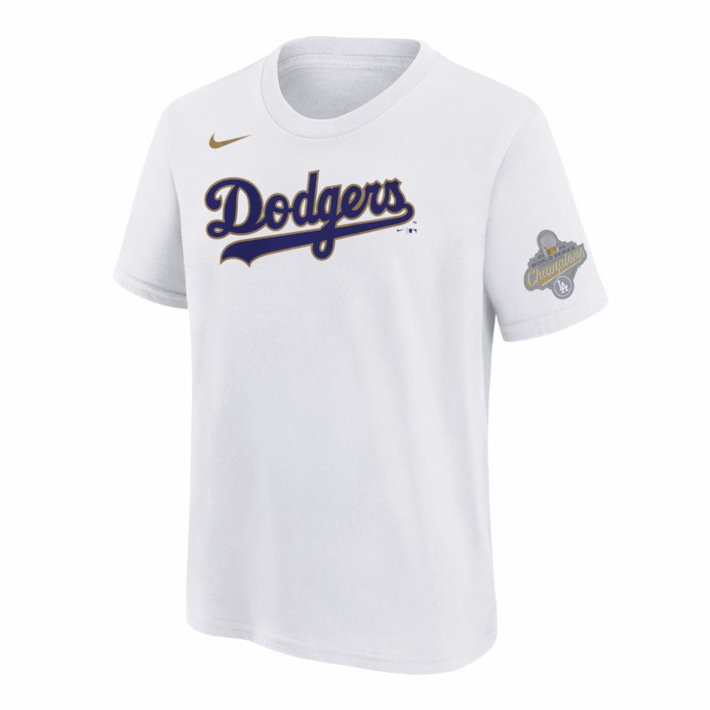 Yoshinobu Yamamoto Los Angeles Dodgers Nike Youth 2026 Gold Collection Name & Number T-Shirt Sale