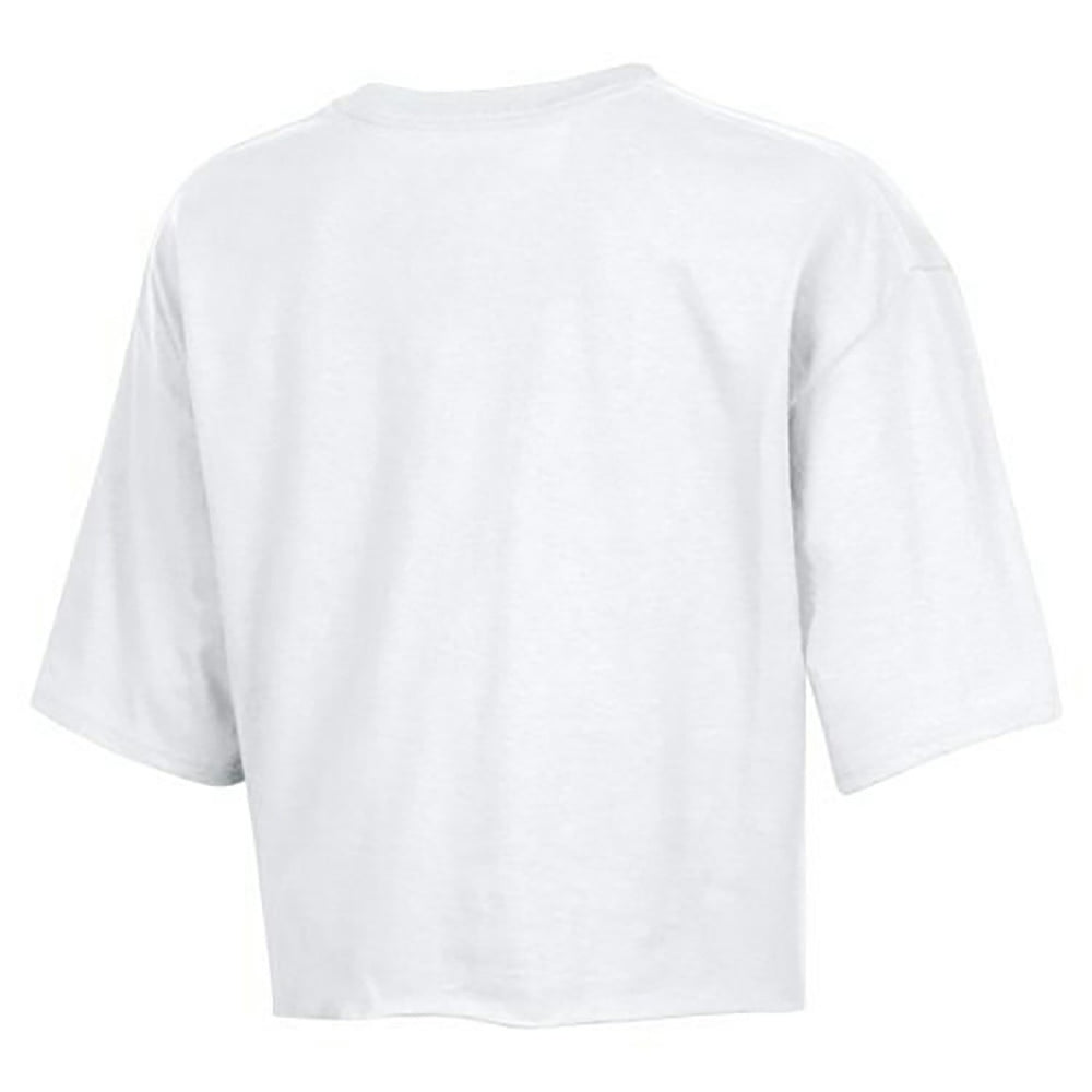 Dallas Cowboys Champion Women's Boyfriend Cropped T-Shirt White - NFL