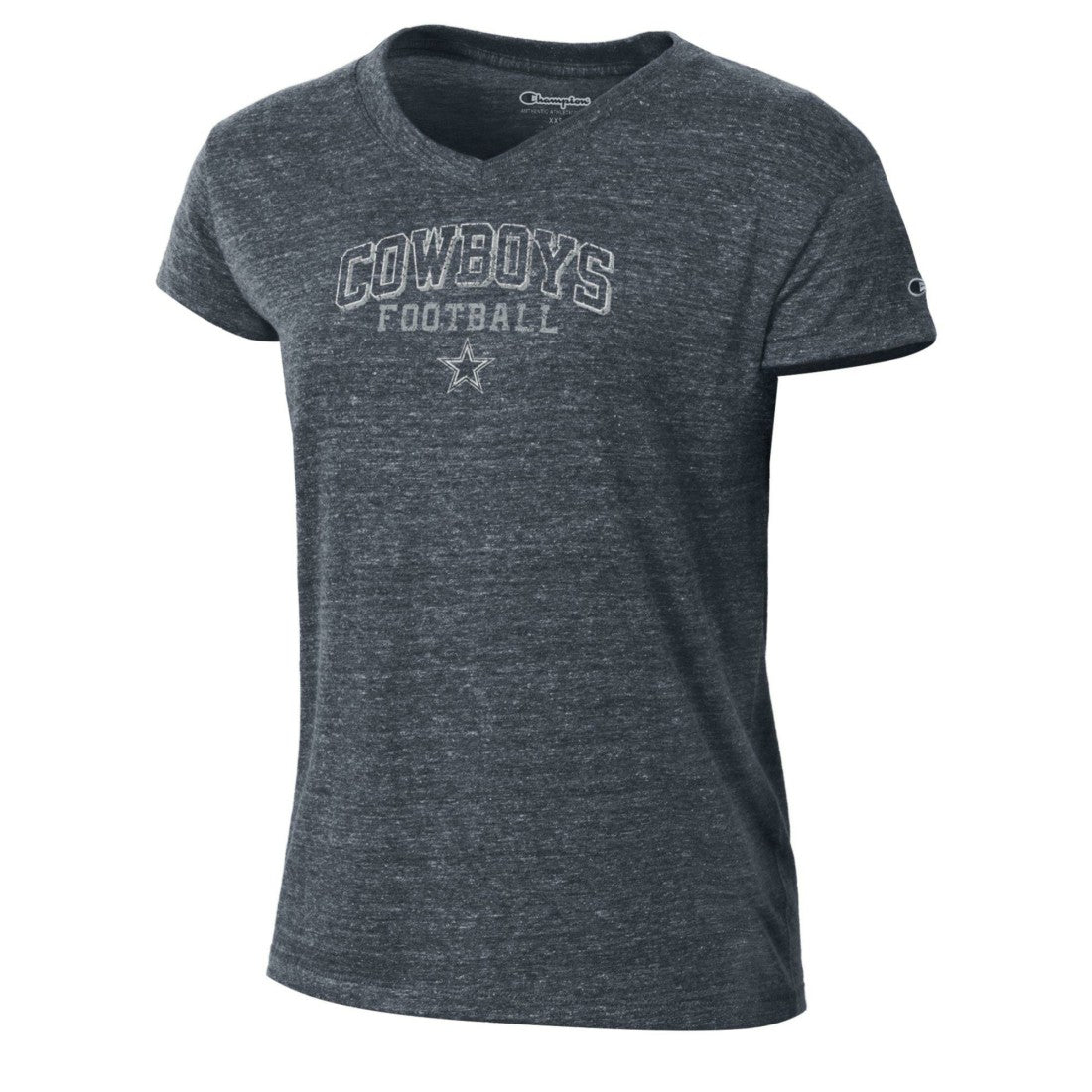 Dallas Cowboys Champion Women's Triumph Tri-Blend V-Neck T-Shirt Navy - NFL