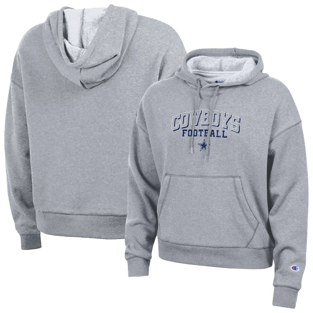 Dallas Cowboys Champion Women's Triumph Tri-Blend Hoodie Heather Gray - NFL